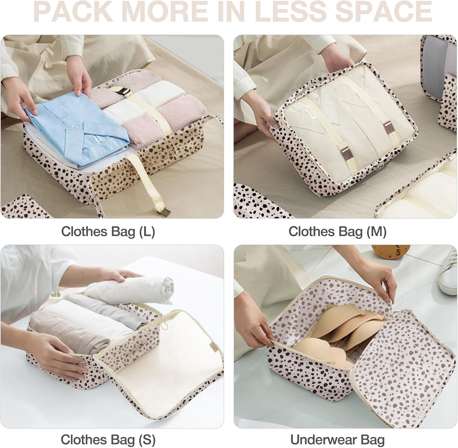 Packing Cubes for Suitcases,Packing Cubes with Shoe Bag, Cosmetics Bag, Clothing Bag, Accessories Bags Packing Cubes for Travel Luggage Organizer Women Men - Image 3