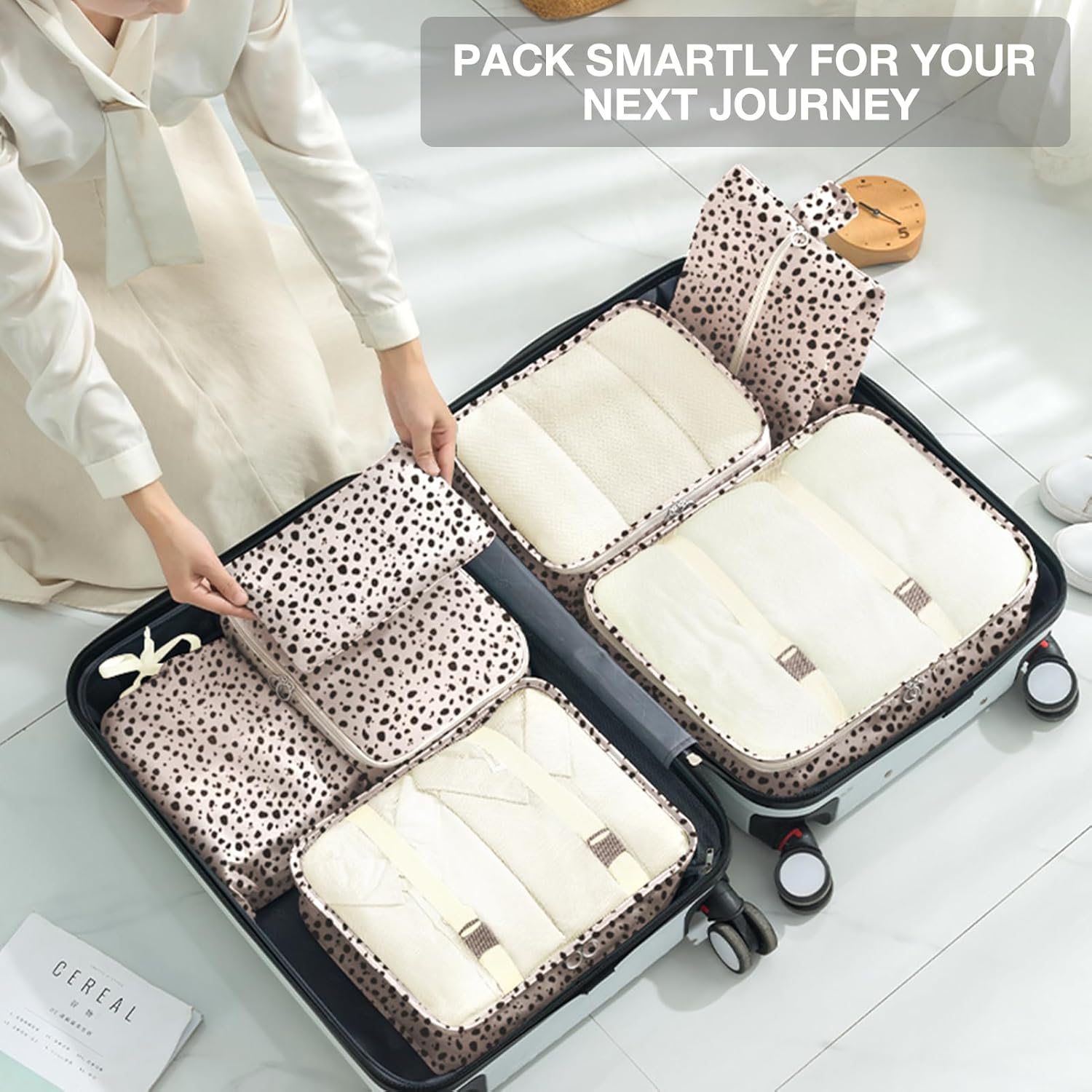Packing Cubes for Suitcases,Packing Cubes with Shoe Bag, Cosmetics Bag, Clothing Bag, Accessories Bags Packing Cubes for Travel Luggage Organizer Women Men - Image 5